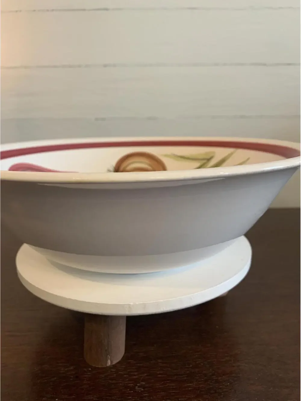 Vintage Yamasho Ironstone Vegetable Pattern Serving Bowl